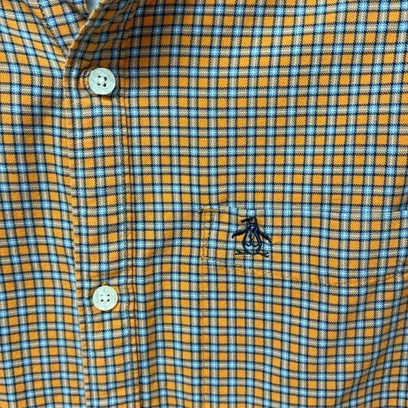 on original penguin by munsingwear Men's plaid shirt 100% cotton size S/P - Picture 2 of 15